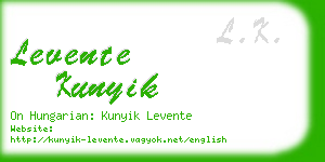 levente kunyik business card
